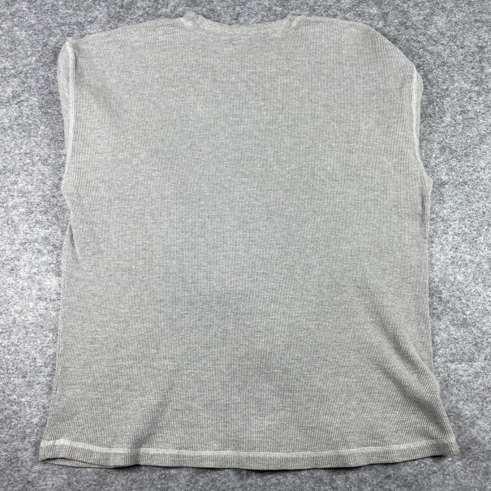 Marithe Francois Girbaud Thermal Shirt Mens XXL Gray Waffle Knit Long Sleeve NYC - Picture 2 of 10